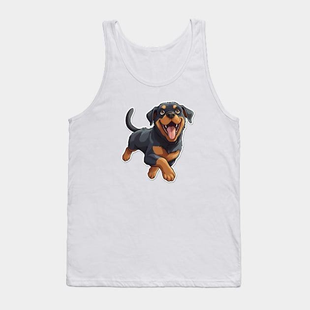 Rottie Cuteness - Adorable Rottweiler Design Tank Top by InTrendSick